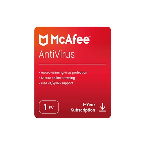 McAfee AntiVirus Protection — 1 PC (2026) — product image from NextGenTeky